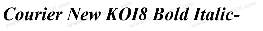 Courier New KOI8 Bold Italic字体转换